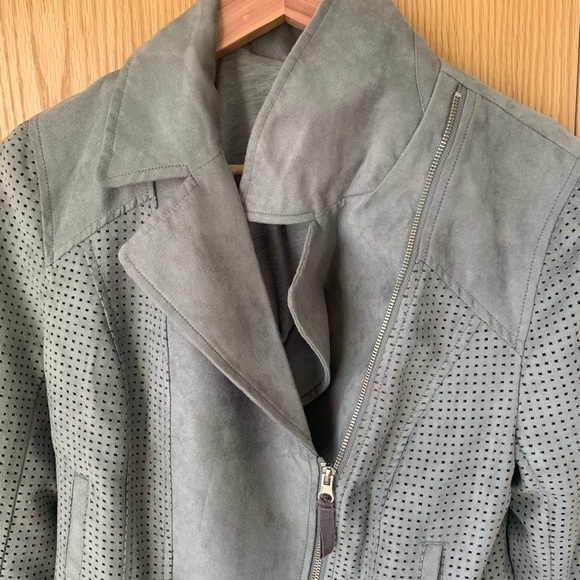 ANTHRO Hei Hei Vegan Suede Moto Jacket - Picture 4 of 8